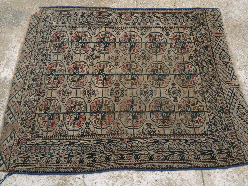 Antique Central Asian Tekke Rug, No.25852 - Staging