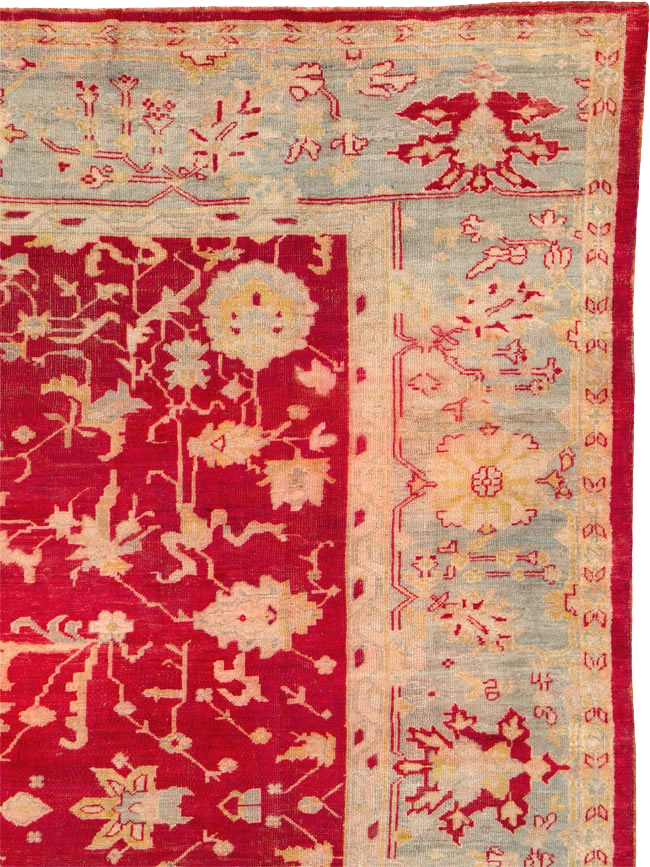 Antique Turkish Oushak Carpet, No.25853 - Staging