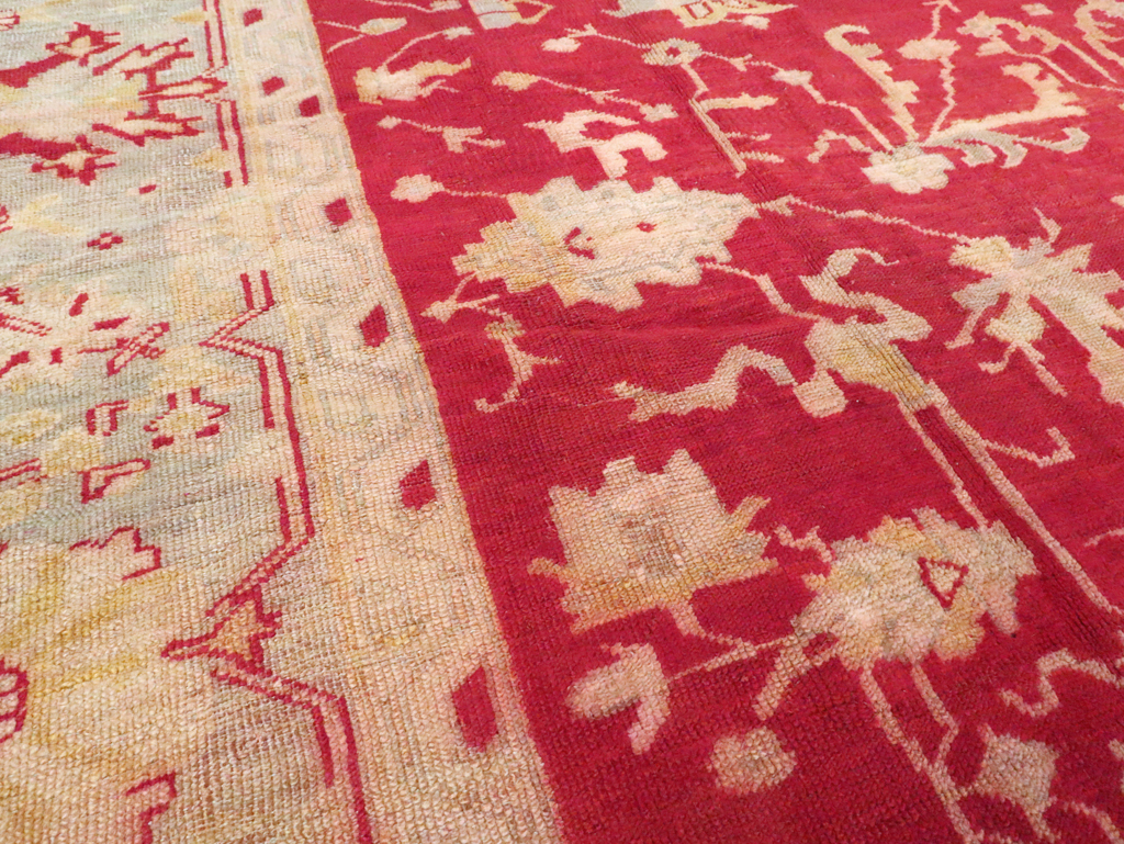 Antique Turkish Oushak Carpet, No.25853 - Staging