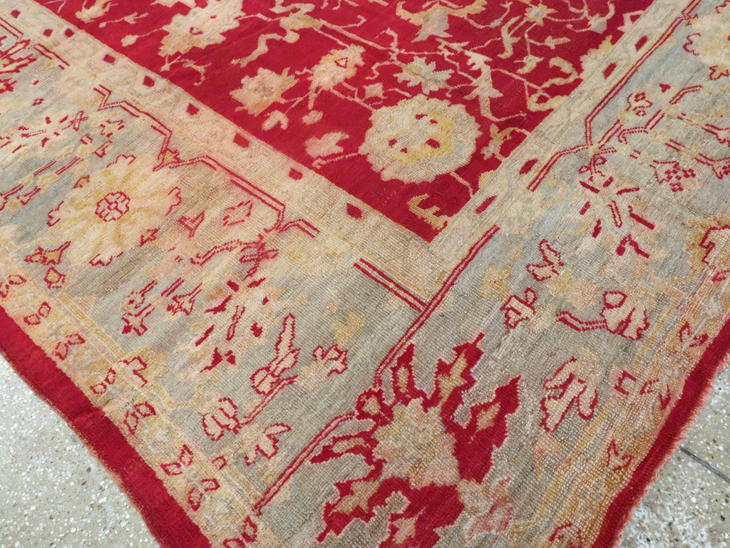 Antique Turkish Oushak Carpet, No.25853 - Staging