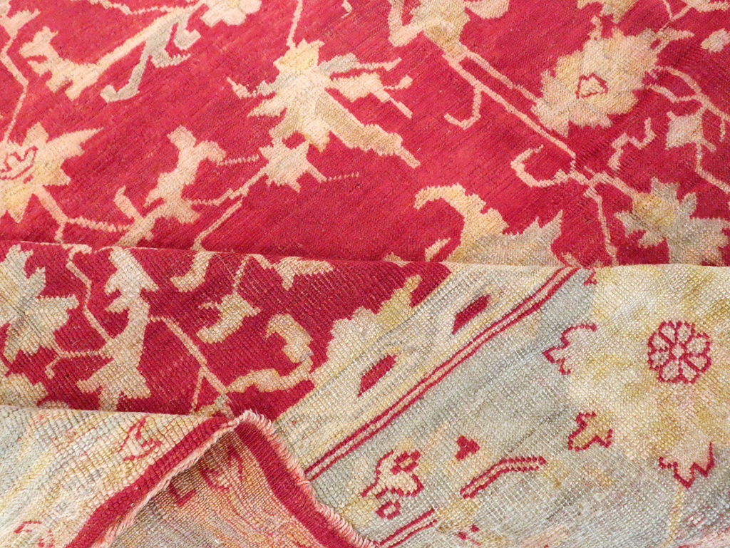 Antique Turkish Oushak Carpet, No.25853 - Staging