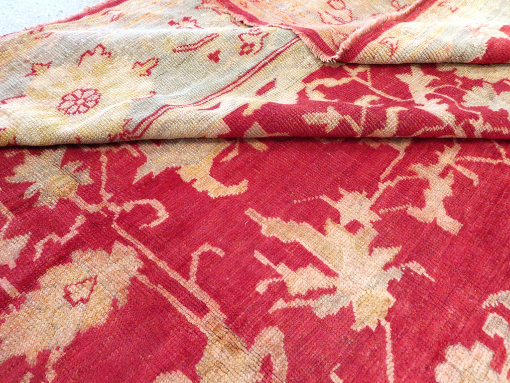 Antique Turkish Oushak Carpet, No.25853 - Staging