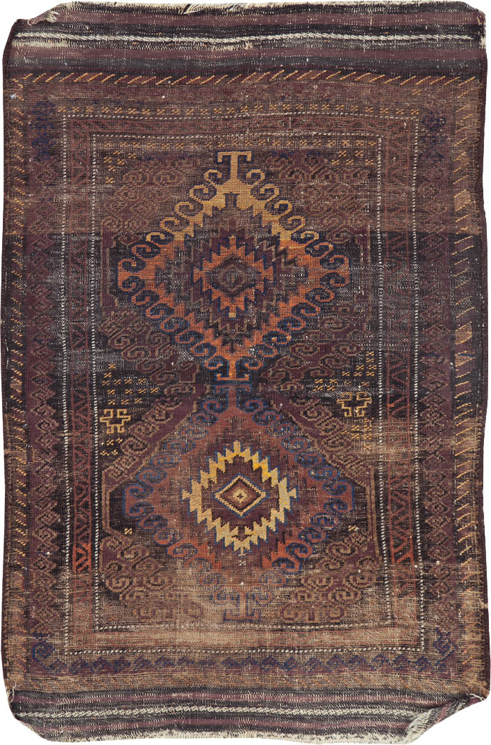 Vintage Afghan Baluch Rug, No.25860 - Staging