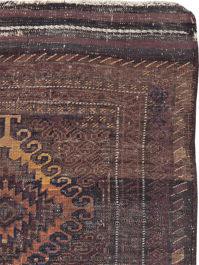 Vintage Afghan Baluch Rug, No.25860 - Staging