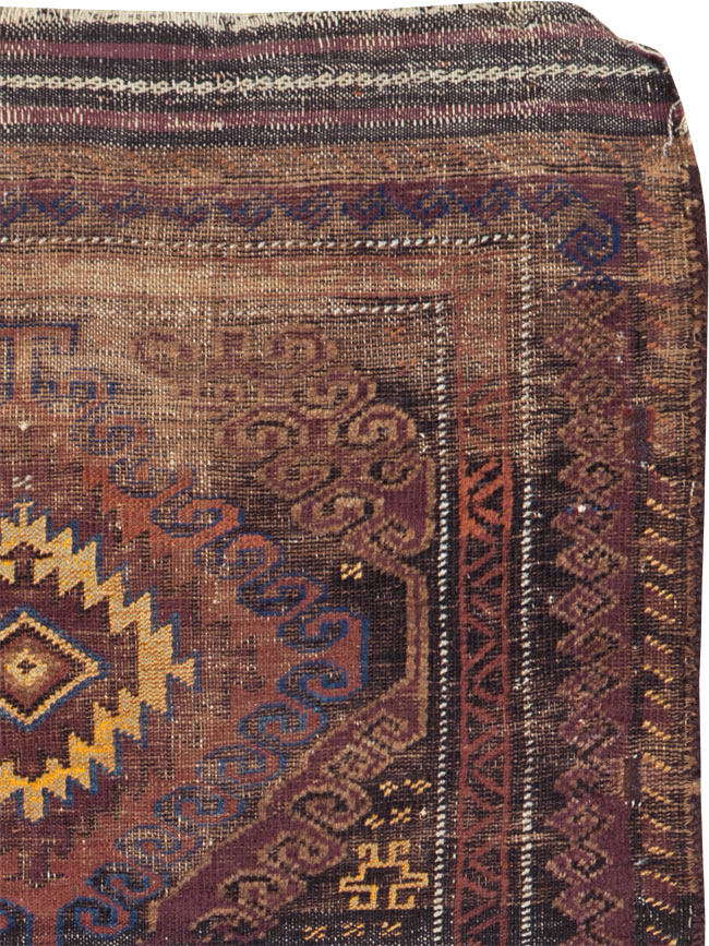 Vintage Afghan Baluch Rug, No.25860 - Staging