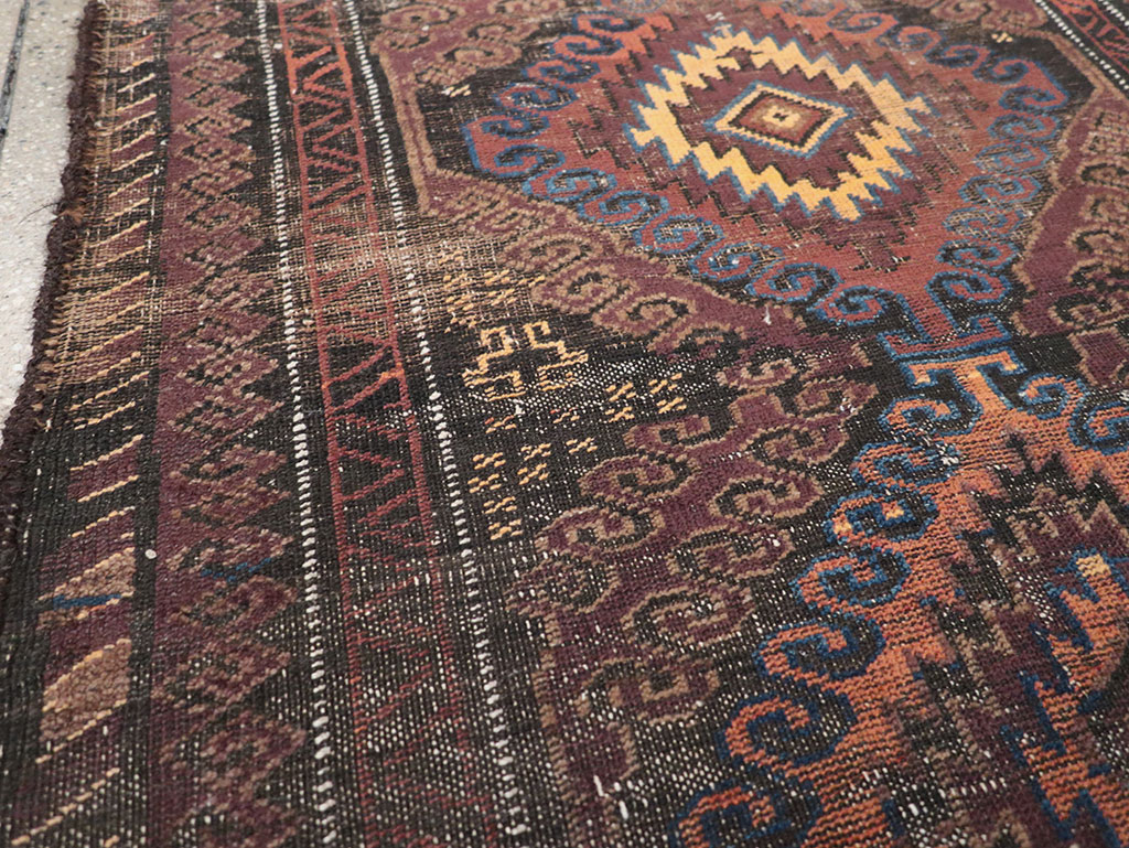 Vintage Afghan Baluch Rug, No.25860 - Staging
