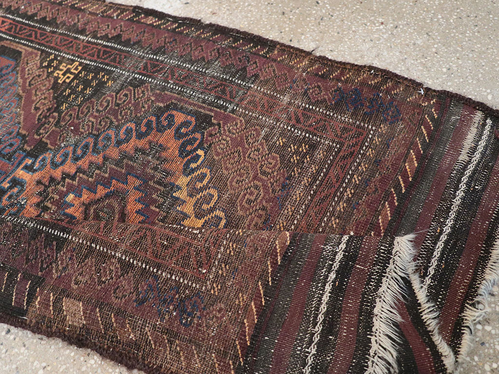 Vintage Afghan Baluch Rug, No.25860 - Staging