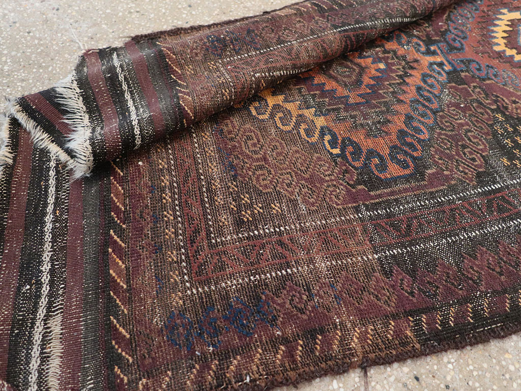 Vintage Afghan Baluch Rug, No.25860 - Staging