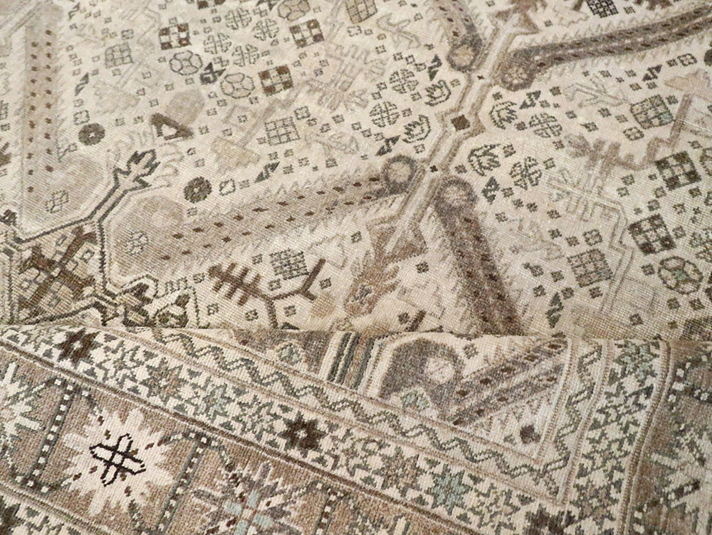 Vintage Persian Tabriz Accent Carpet, No.25866 - Staging