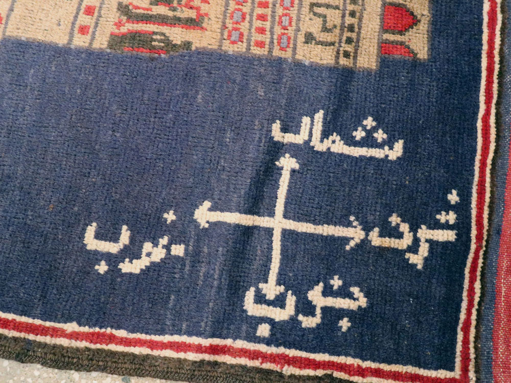 Vintage Afghan Pictorial Map Rug, No.25870 - Staging