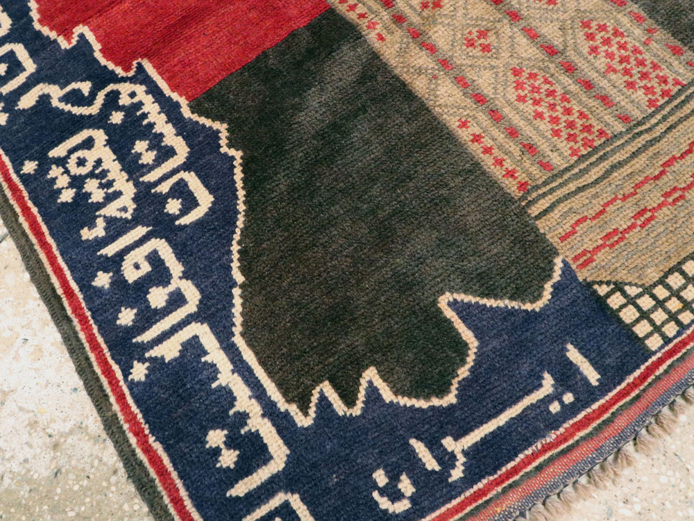 Vintage Afghan Pictorial Map Rug, No.25870 - Staging