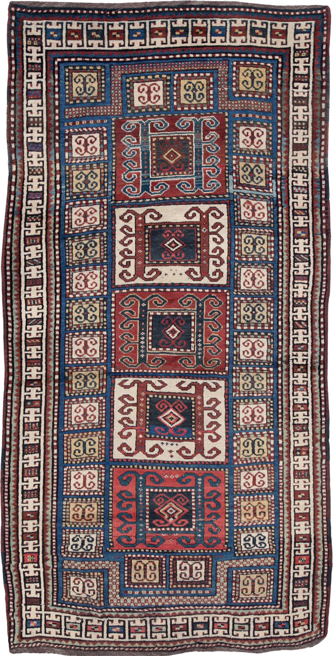 Antique Caucasian Kazak Rug, No.25877 - Staging