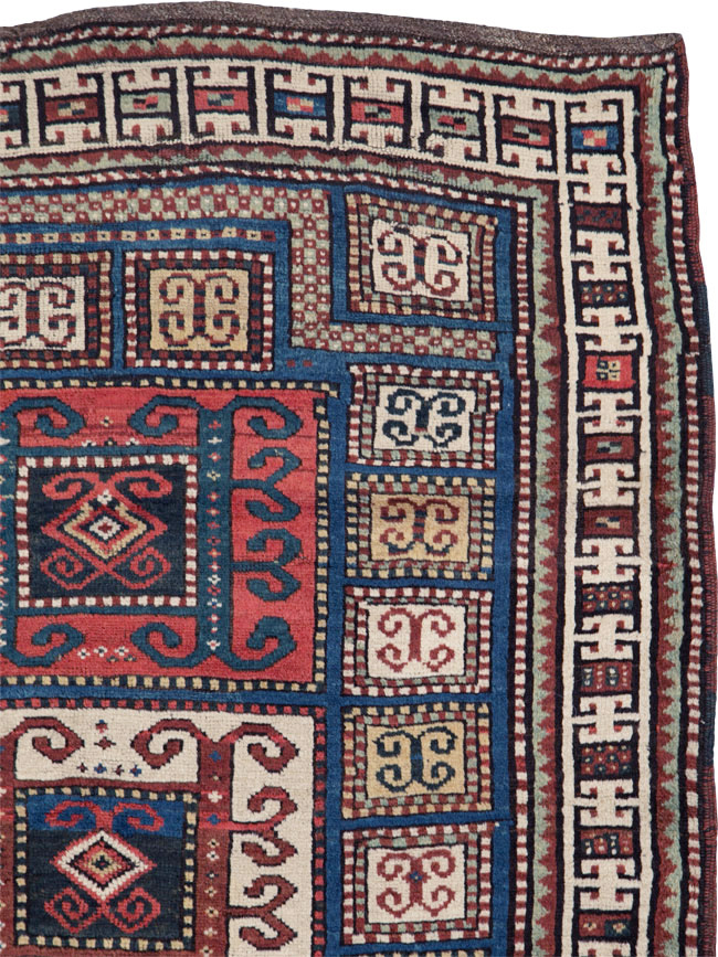 Antique Caucasian Kazak Rug, No.25877 - Staging