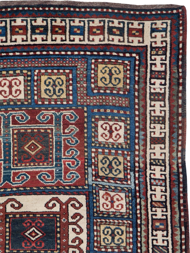 Antique Caucasian Kazak Rug, No.25877 - Staging