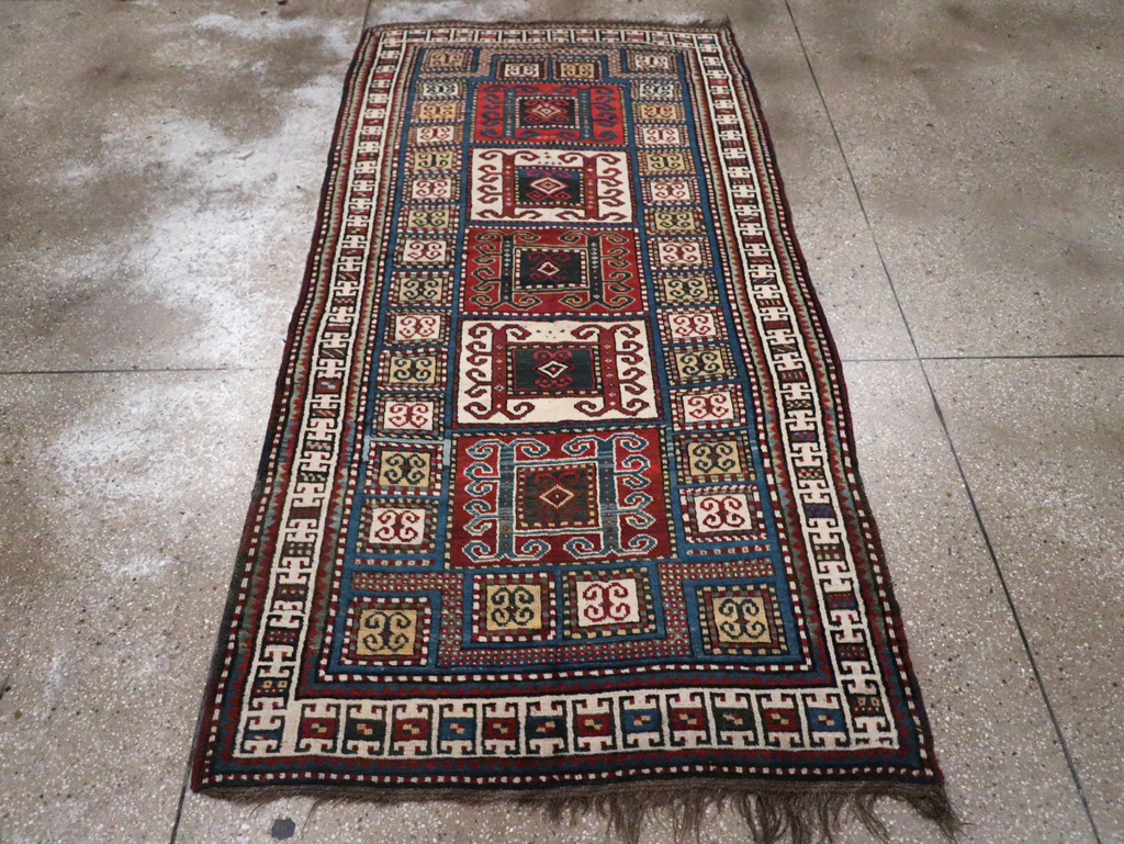 Antique Caucasian Kazak Rug, No.25877 - Staging