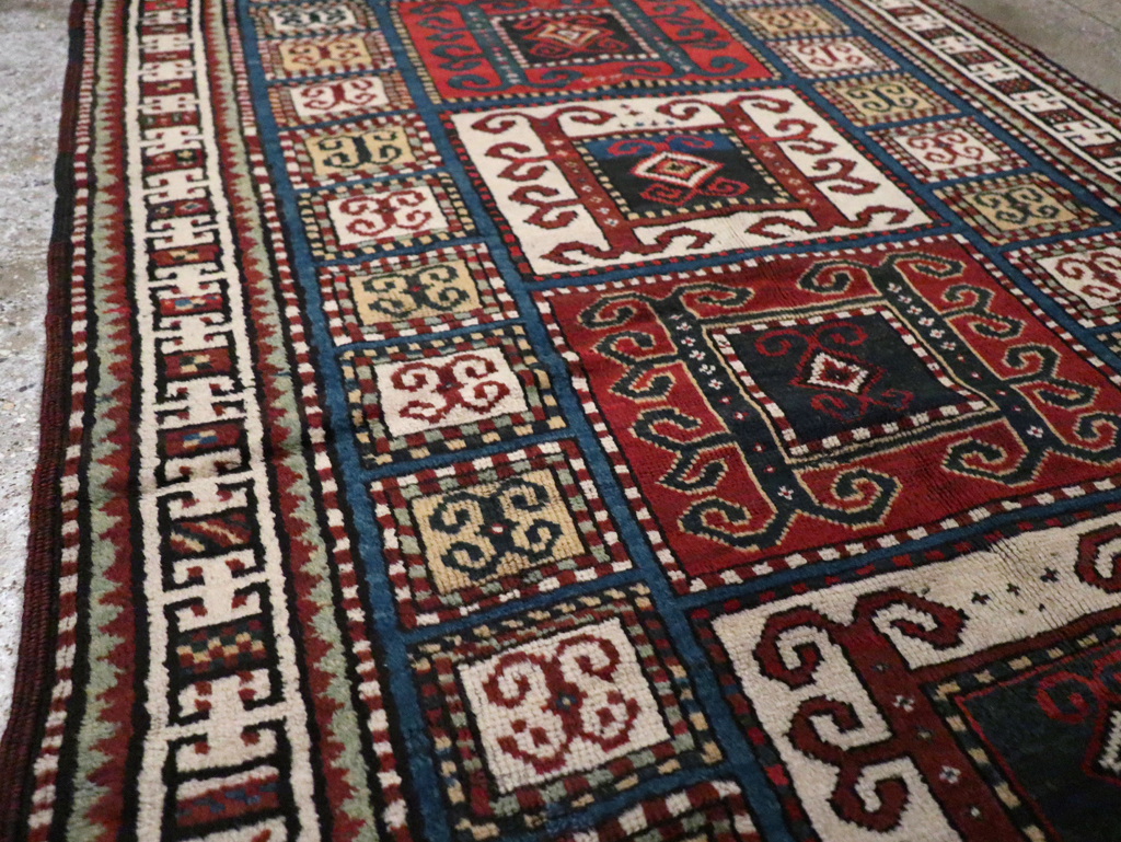 Antique Caucasian Kazak Rug, No.25877 - Staging