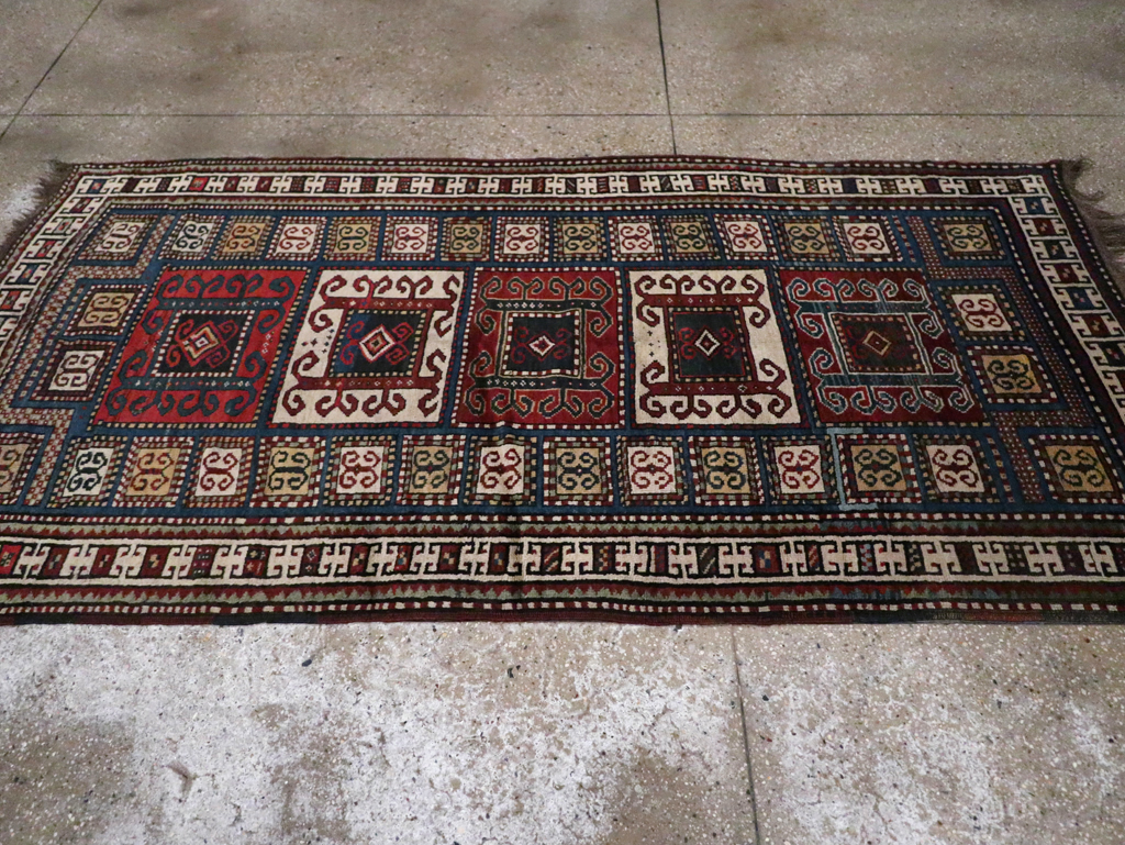 Antique Caucasian Kazak Rug, No.25877 - Staging