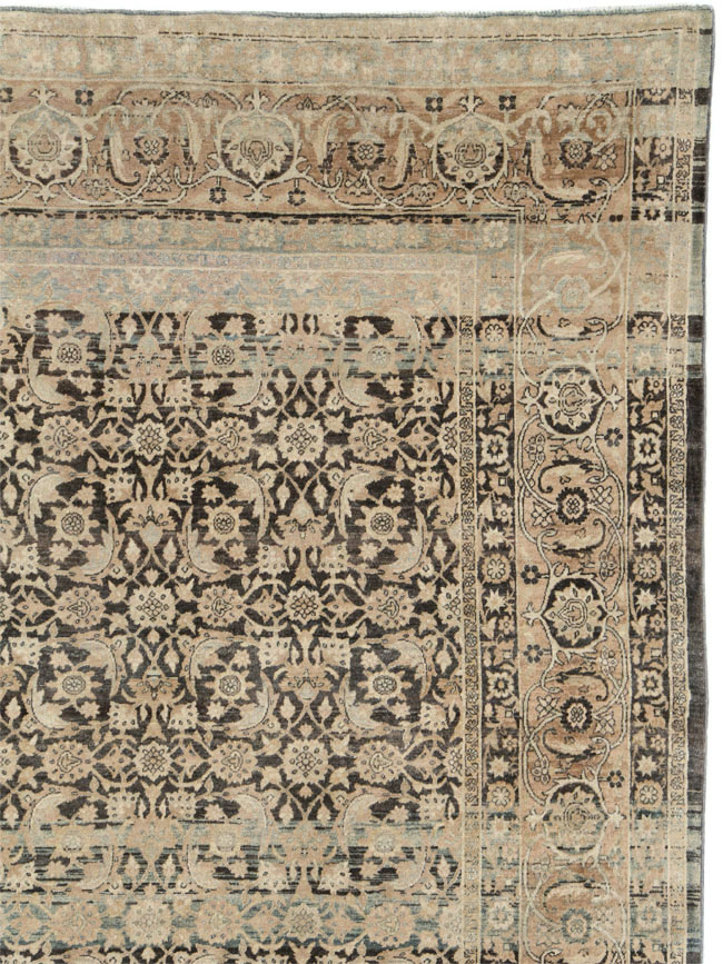 Antique Persian Lavar Kerman Carpet, No.25884 - Staging