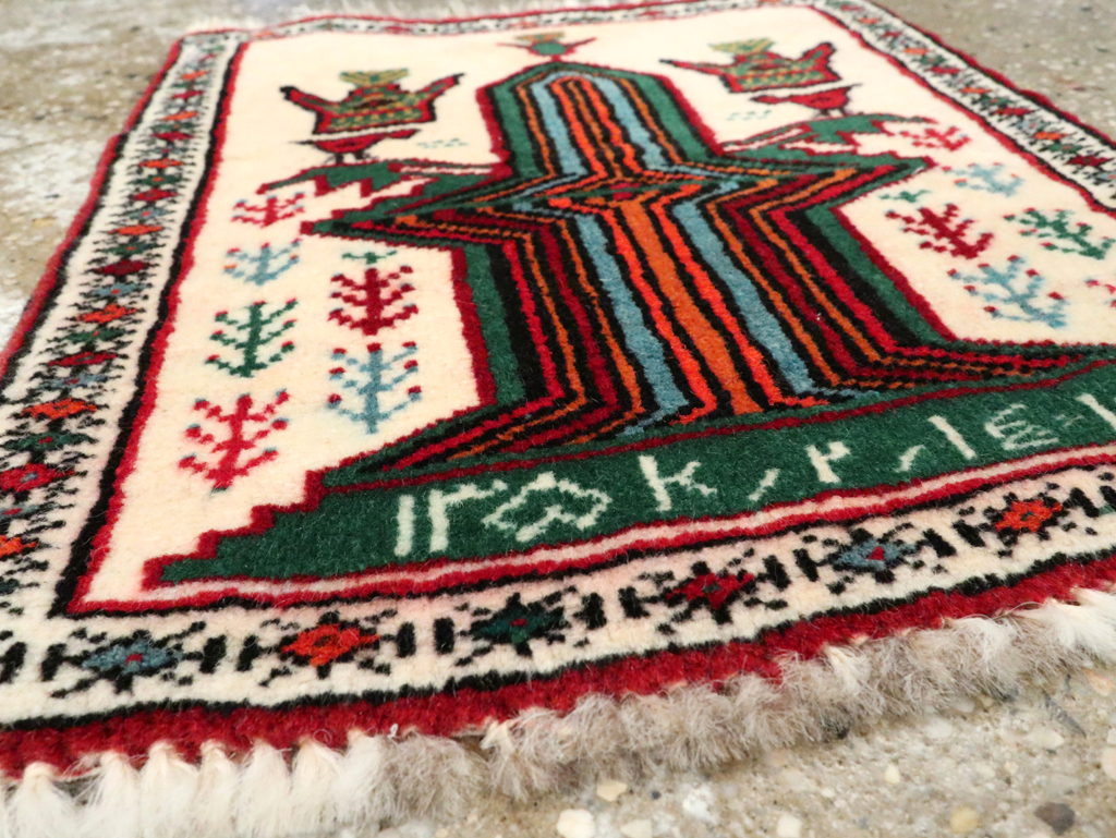 Vintage Persian Pictorial Baluch rug, No.25887 - Staging