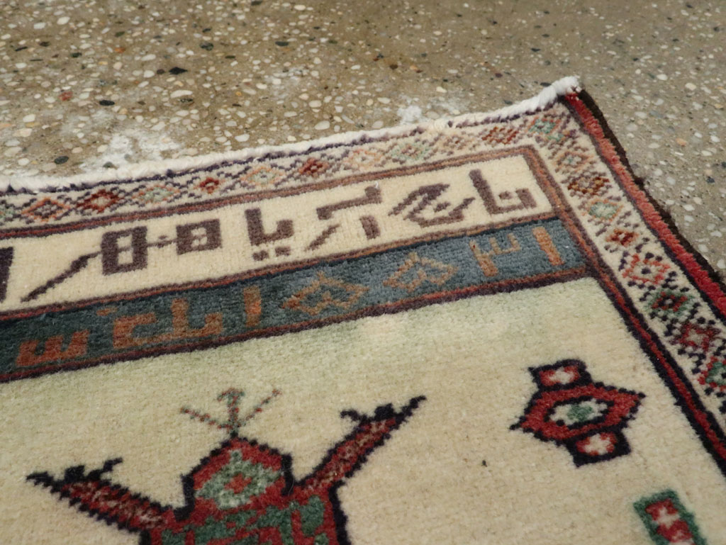 Vintage Persian Pictorial Baluch Rug, No.25888 - Staging