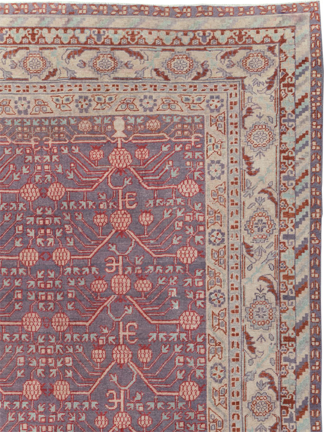 Antique Khotan Carpet, No.25889 - Staging