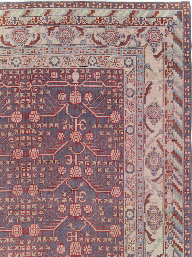 Antique Khotan Carpet, No.25889 - Staging