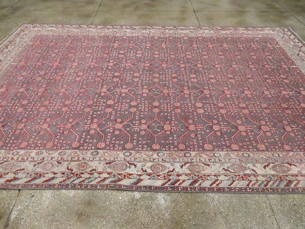 Antique Khotan Carpet, No.25889 - Staging