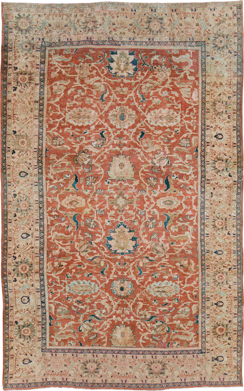 Antique Persian Mahal Large Carpet, No.25893 - Staging