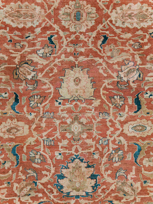 Antique Persian Mahal Large Carpet, No.25893 - Staging