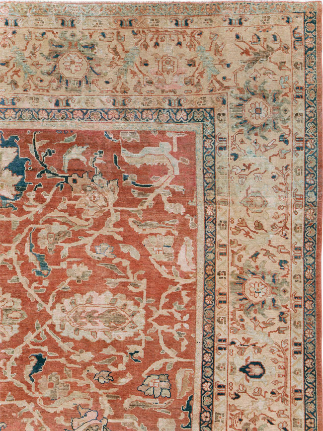 Antique Persian Mahal Large Carpet, No.25893 - Staging