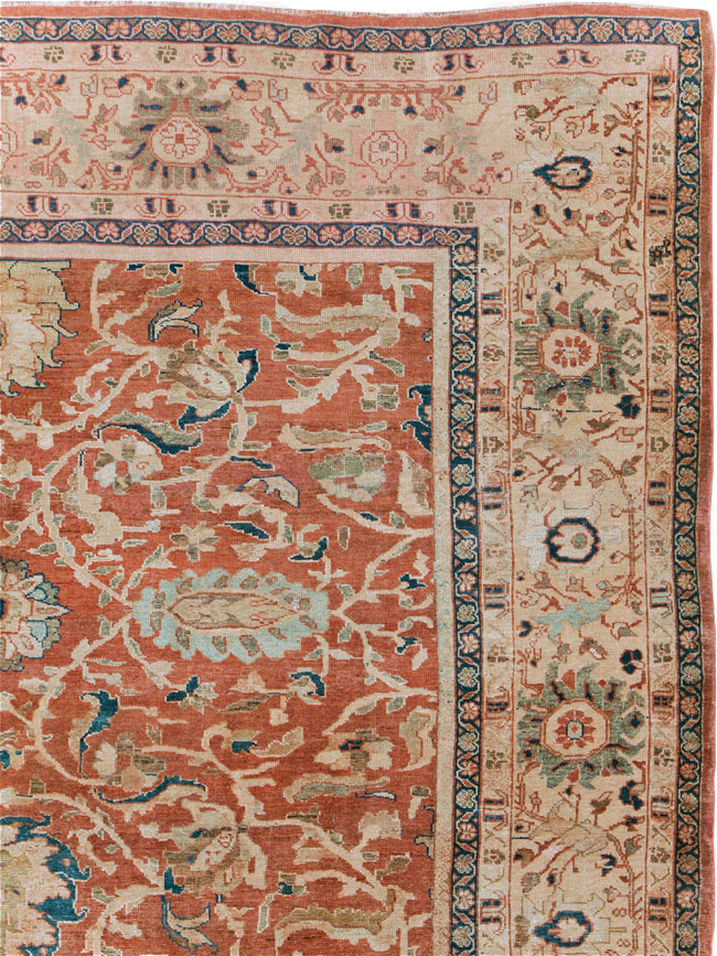 Antique Persian Mahal Large Carpet, No.25893 - Staging