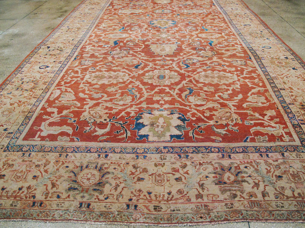 Antique Persian Mahal Large Carpet, No.25893 - Staging