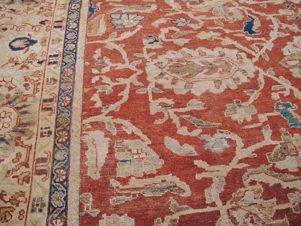 Antique Persian Mahal Large Carpet, No.25893 - Staging