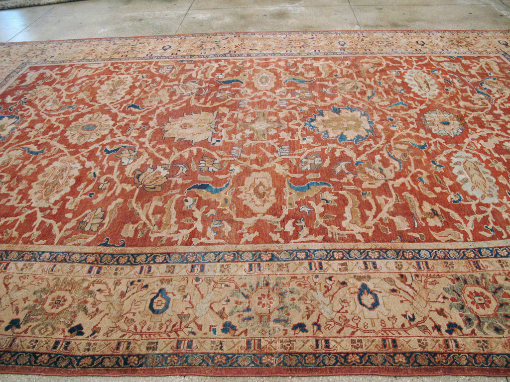 Antique Persian Mahal Large Carpet, No.25893 - Staging