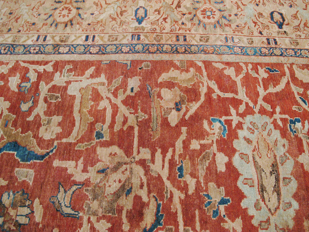 Antique Persian Mahal Large Carpet, No.25893 - Staging
