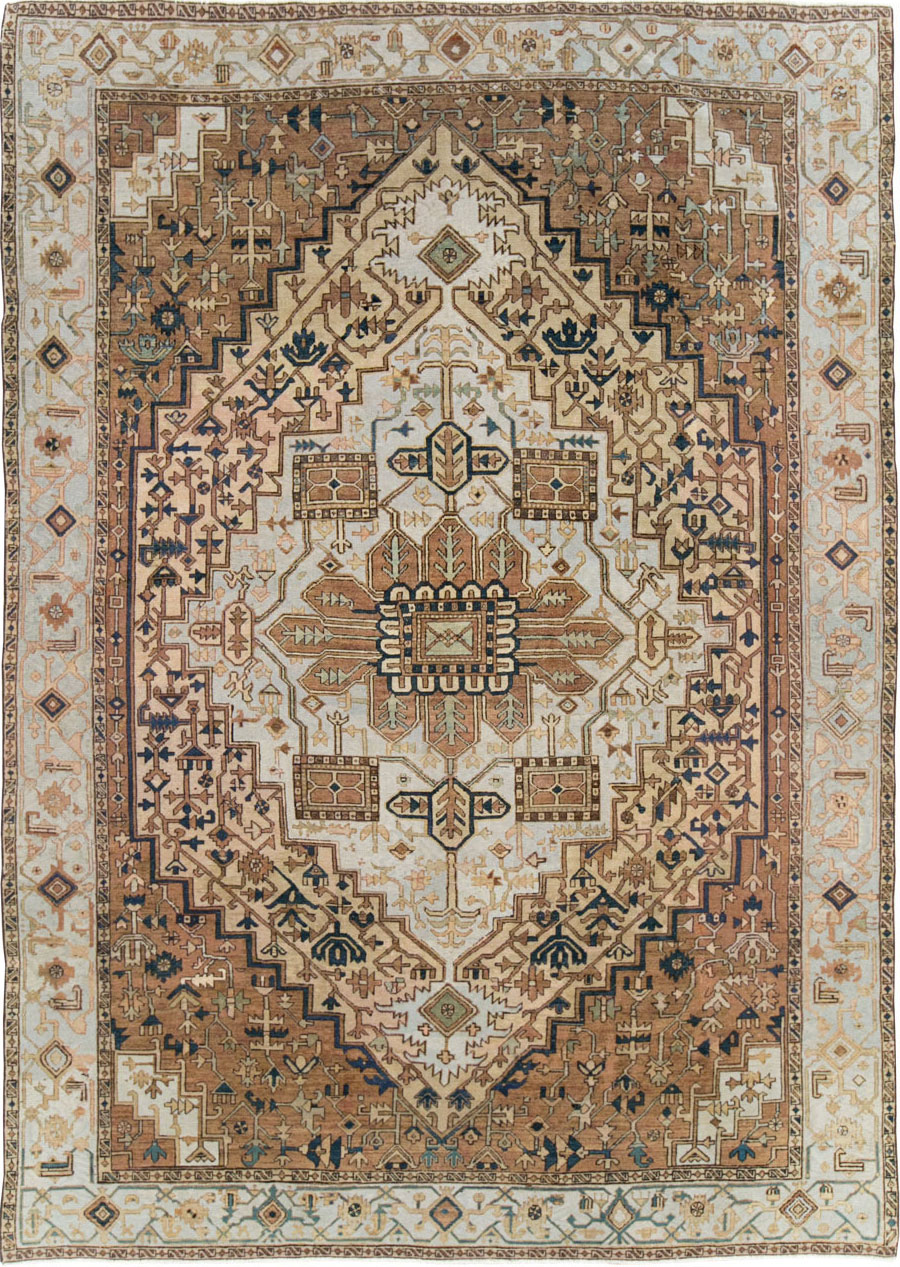 Antique Persian Heriz Carpet, No.25894 - Staging