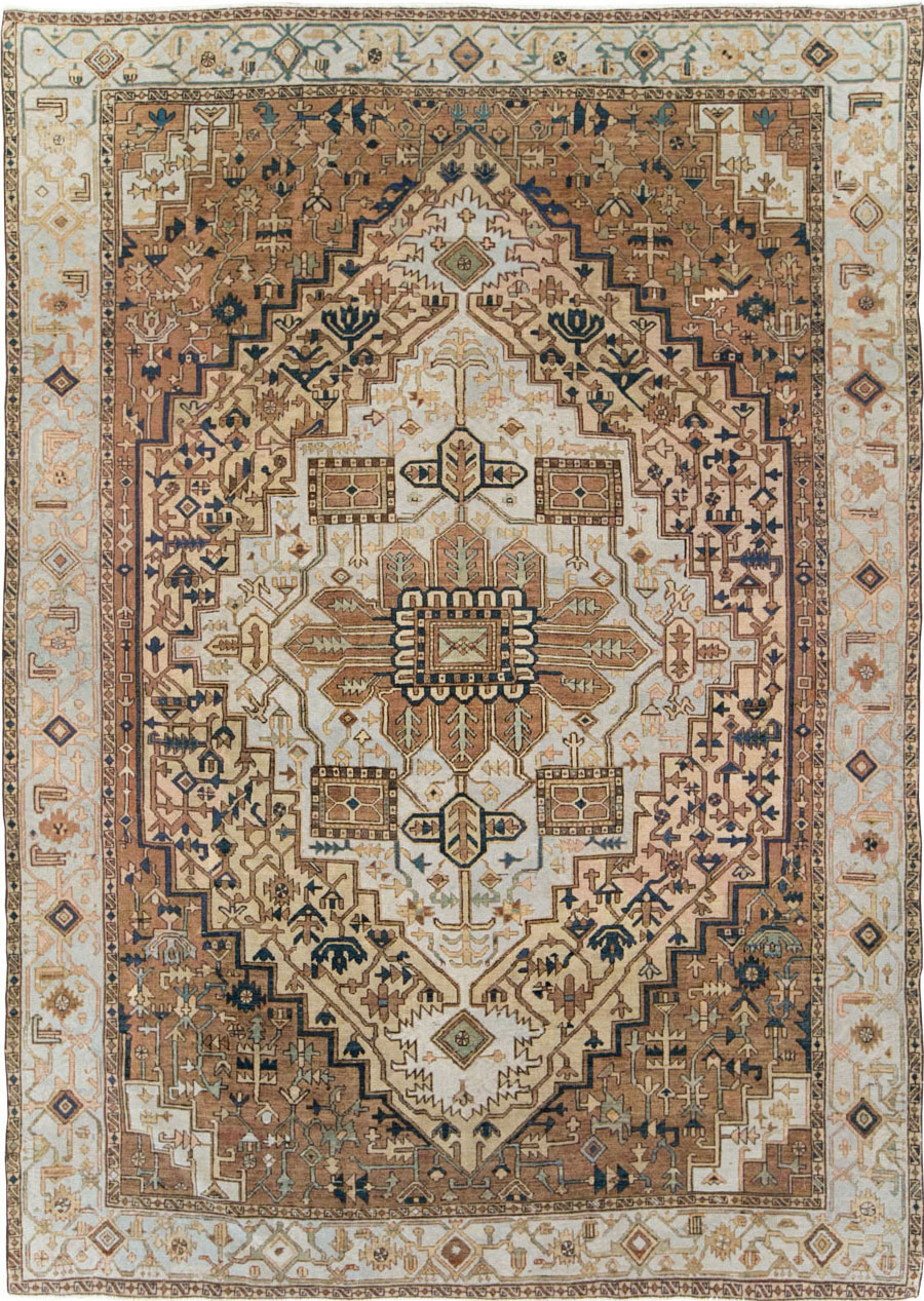 Antique Persian Heriz Carpet, No.25894 - Staging