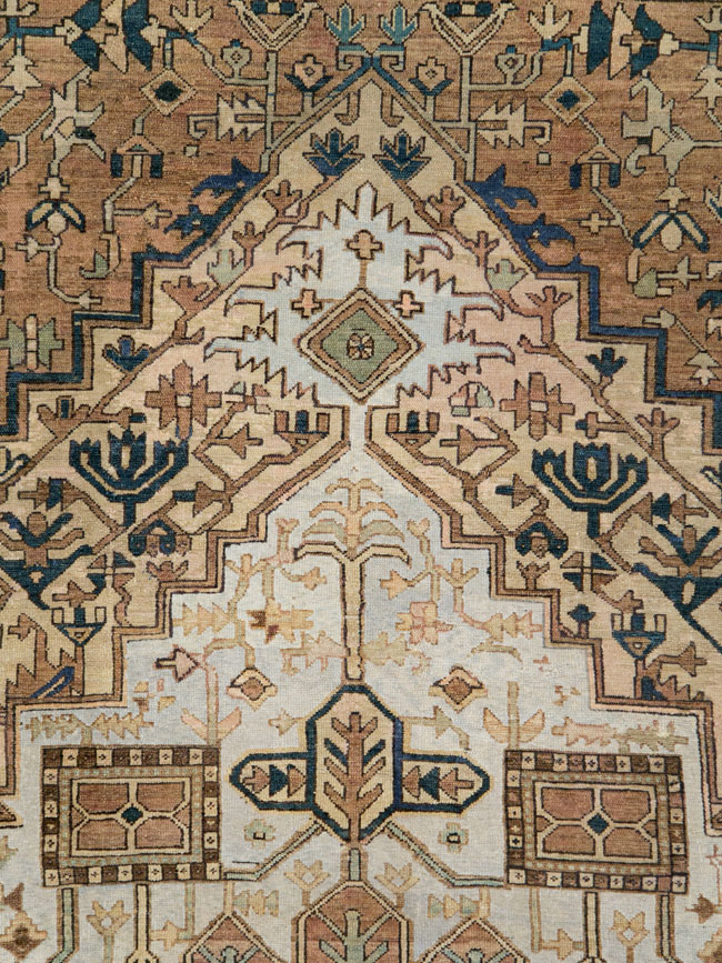 Antique Persian Heriz Carpet, No.25894 - Staging