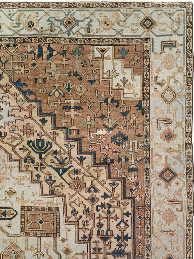 Antique Persian Heriz Carpet, No.25894 - Staging