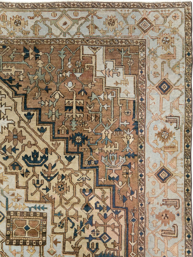 Antique Persian Heriz Carpet, No.25894 - Staging