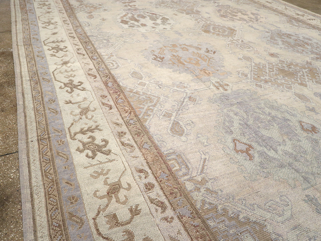 Antique Turkish Oushak Oversize Carpet, No.25900 - Staging