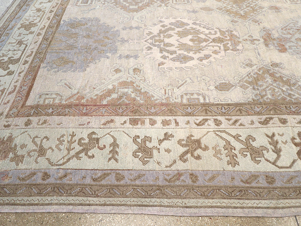 Antique Turkish Oushak Oversize Carpet, No.25900 - Staging