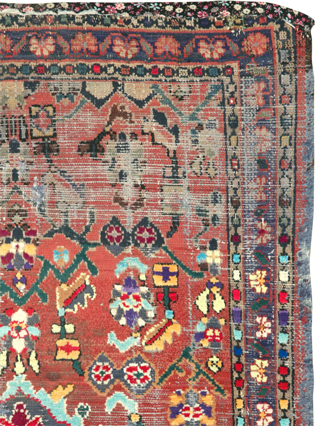 Vintage Persian Hamadan Rug, No.25913 - Staging