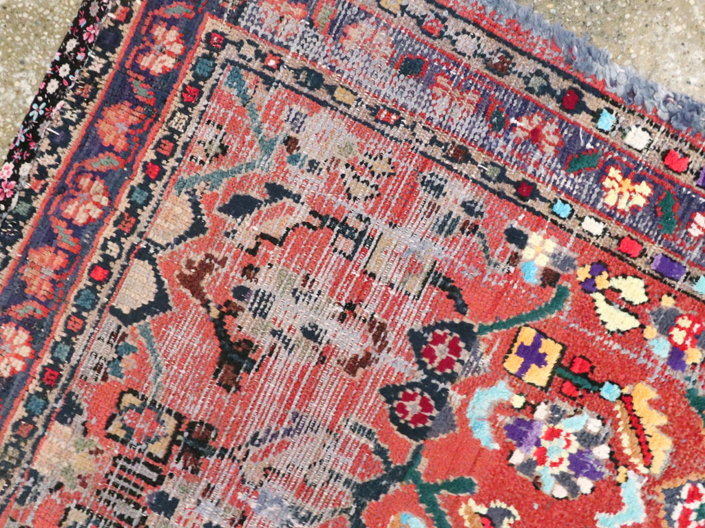 Vintage Persian Hamadan Rug, No.25913 - Staging