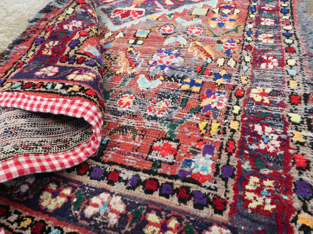 Vintage Persian Hamadan Rug, No.25913 - Staging