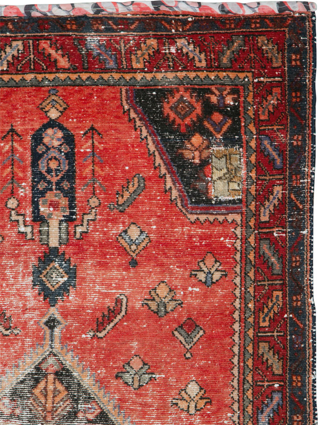 Vintage Persian Hamadan Rug, No.25916 - Staging