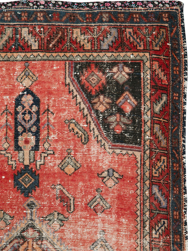 Vintage Persian Hamadan Rug, No.25916 - Staging