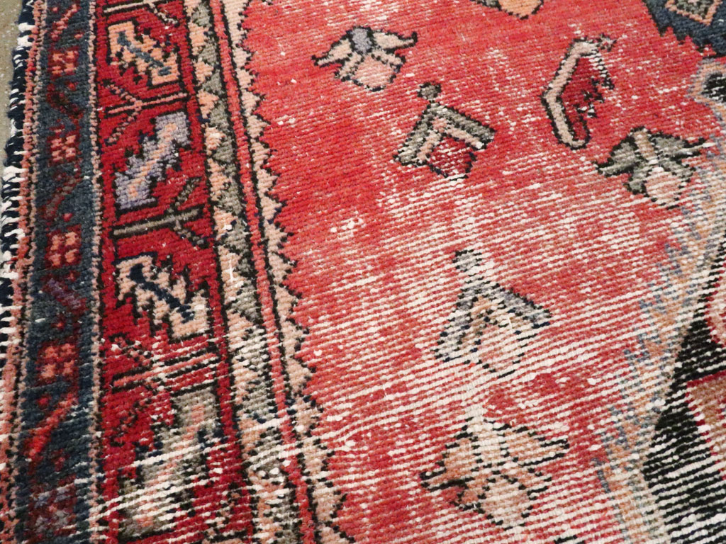 Vintage Persian Hamadan Rug, No.25916 - Staging
