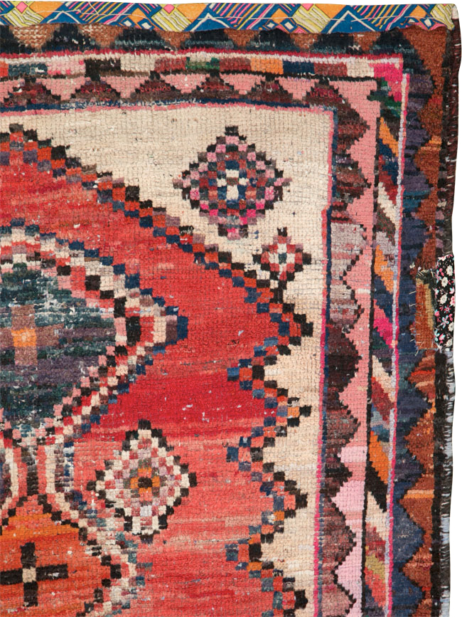 Vintage Persian Hamadan Rug, No.25918 - Staging