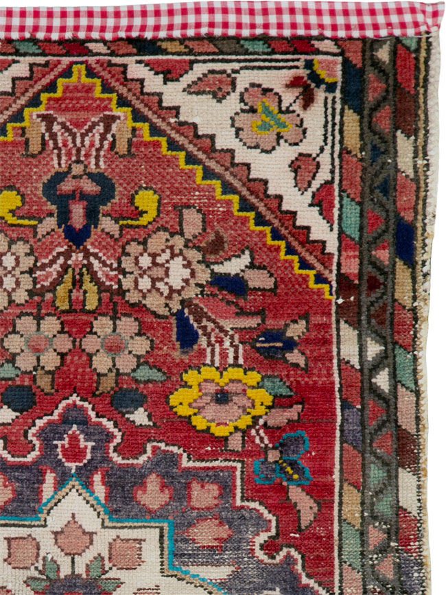 Vintage Persian Hamadan Rug, No.25922 - Staging
